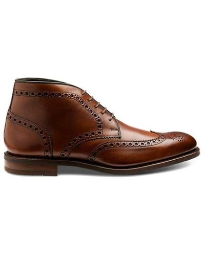 Loake Sywell Hand Painted Brogue Boot Cedar - Brown