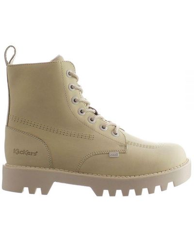 Kickers Kizziie Higher Boots Leather (Archived) - Natural