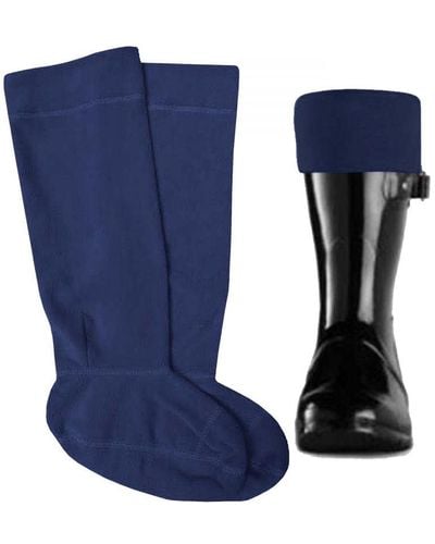 Enzo | Fleece Welly-sokken Voor - Blauw