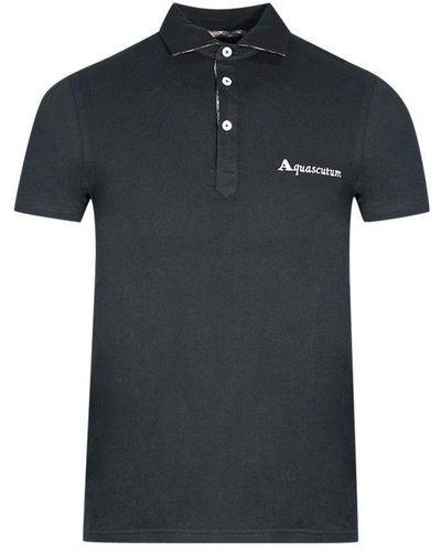 Aquascutum Signature-logo Zwart Poloshirt