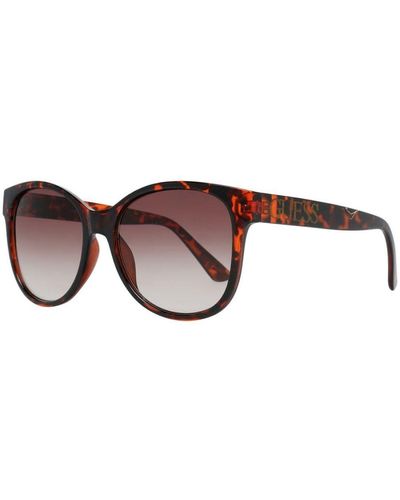 Guess Oval Sunglasses With Gradient Lenses - Brown