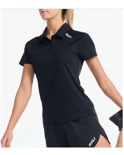 2XU W Aspire Polo/ Recycled Polyester - Blue