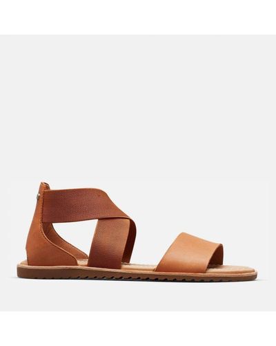 Sorel Ella Sandal Camel Brown Leather