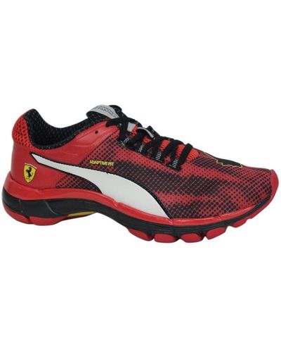 PUMA Mobium Elite Speed Ferrari Running Shoes Lace Up 188025 01 B23B Textile - Red