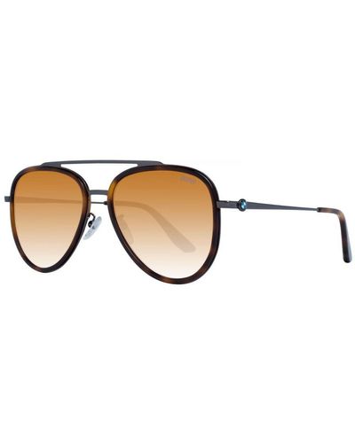 BMW Aviator Sunglasses With Gradient Lenses - Brown