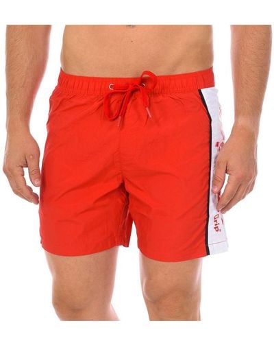 Supreme Mid-Length Boxer Swimsuit Cm-30056-Bp - Red