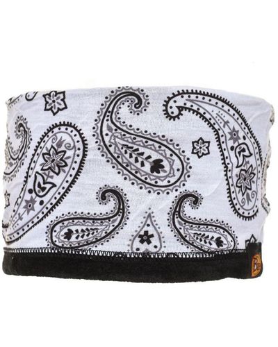 Buff Reversible Cashmere Headband With Fleece Lining Type 78300 - White