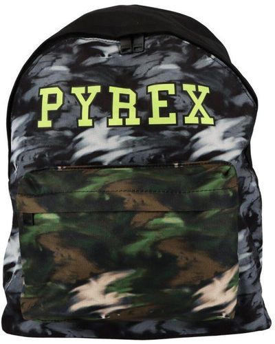 PYREX Printed Zip Pocket Rucksack - Black