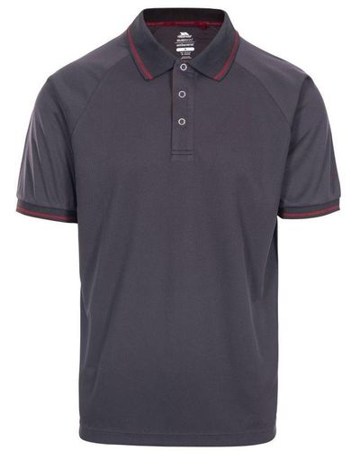 Trespass Bonington Short Sleeve Active Polo Shirt (Dark) - Blue