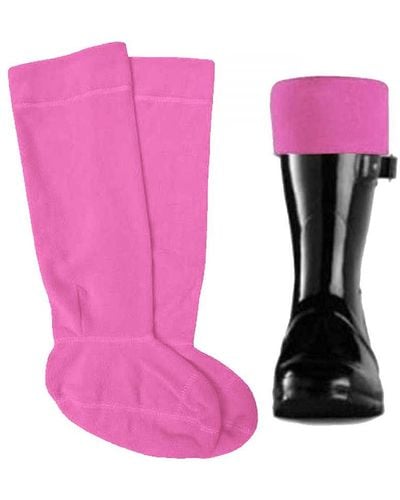 Enzo | Fleece Welly-sokken Voor - Roze
