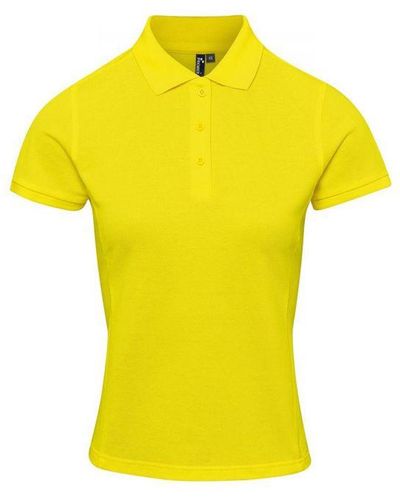 PREMIER Ladies Coolchecker Plus Polo Shirt () - Yellow