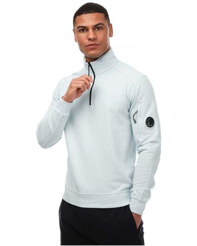 C.P. Company Light Fleece Zipped Sweatshirt - White