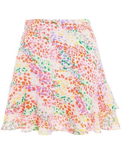 Quiz Multicoloured Animal Print Mini Skirt