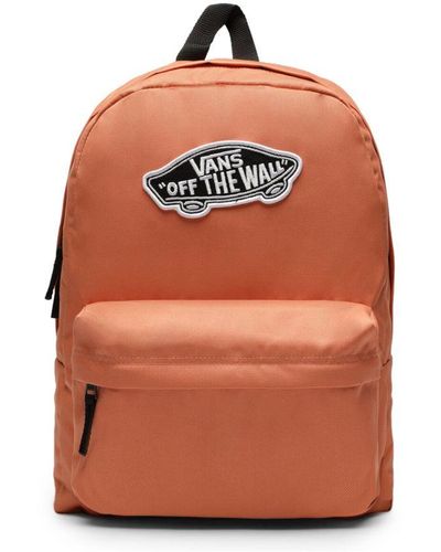 Vans Logo-Adorned Fabric Backpack With Zip Fastening - Orange