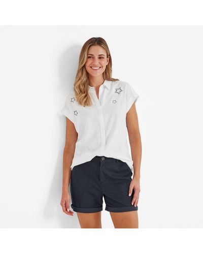 TOG24 Scarlett Short Sleeve Shirt Optic White Linen