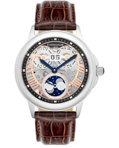 Thomas Earnshaw Alfred Waterhouse Grand Date Moon Phase Automatic Watch - White