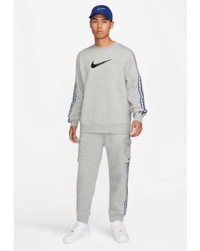 Nike Fleece Sportswear Crew Neck Tracksuit - Grey