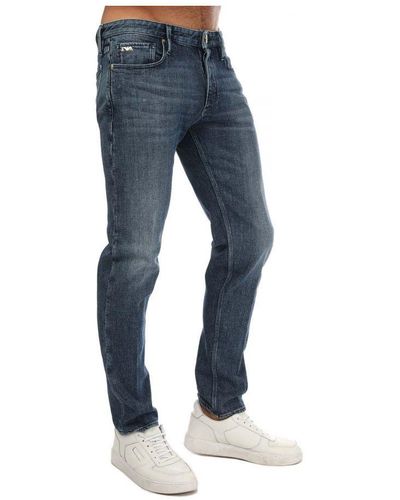 Armani J75 Slimfit Jeans Voor , Denim - Blauw