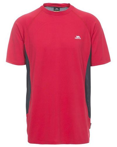 Trespass Reptia Short Sleeve Quick Dry Active T-Shirt () - Red