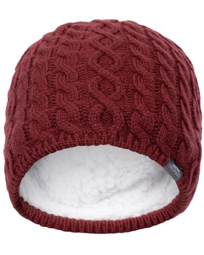 Trespass Dames Kendra Beanie Muts (donkere Kers) - Rood