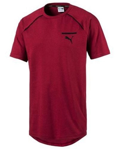 PUMA Evolution Core T-Shirt Casual Sports Top 573337 09 - Red