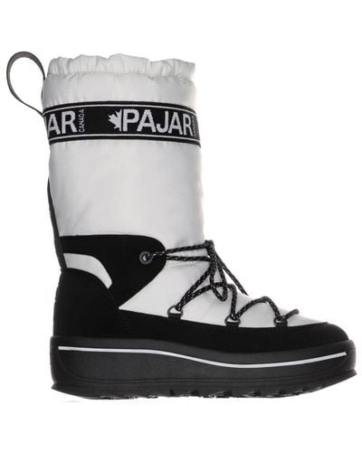 Pajar Galaxy High White Snow Boot Nubuck Leather - Black