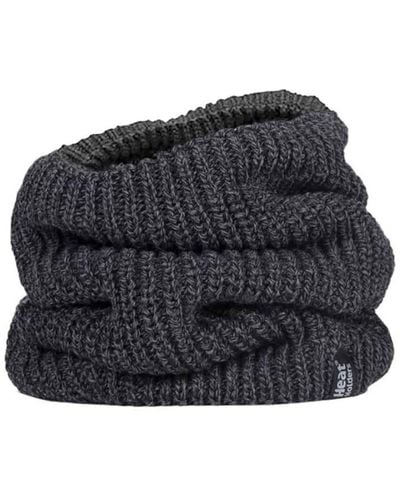 Heat Holders Fleece Lined Chunky Knit Thermal Neck Warmer - Blue
