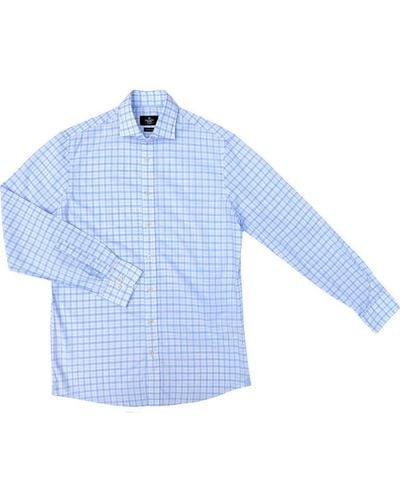 Hackett Palma Lux Gingham Long Sleeve Shirt - Blue
