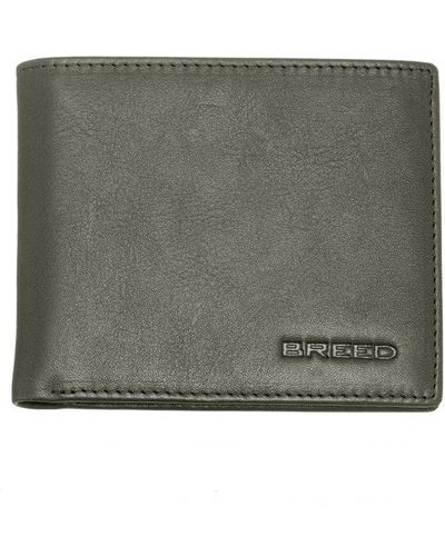 Breed Locke Genuine Leather Bi-Fold Wallet - Green
