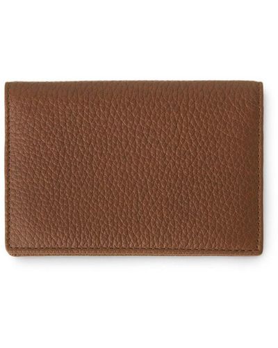 Hackett S&P Leather Credit Card Case - Brown