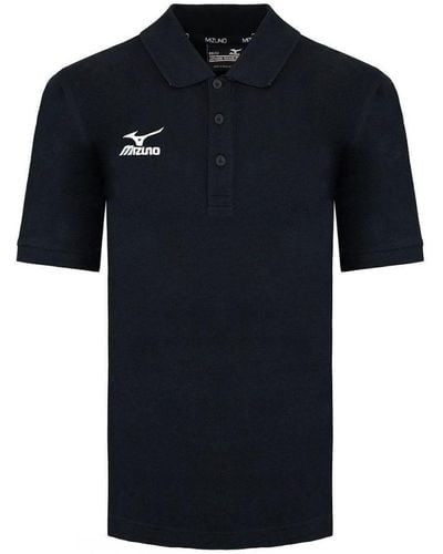 Mizuno Pro Black Golf Polo Shirt Cotton - Blue