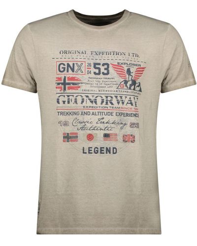 GEOGRAPHICAL NORWAY Kurzarm-t-shirt Sw1562hgno Mann - Grijs