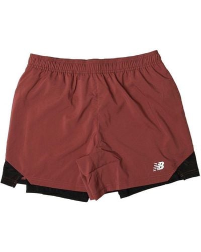 New Balance Accelerate Pacer 5 Inch 2-in-1 Shorts - Red