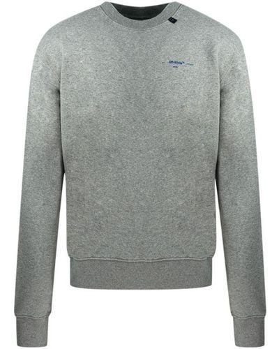 Off-White c/o Virgil Abloh Off- Arrow Back Logo Sweatshirt Cotton - Grey