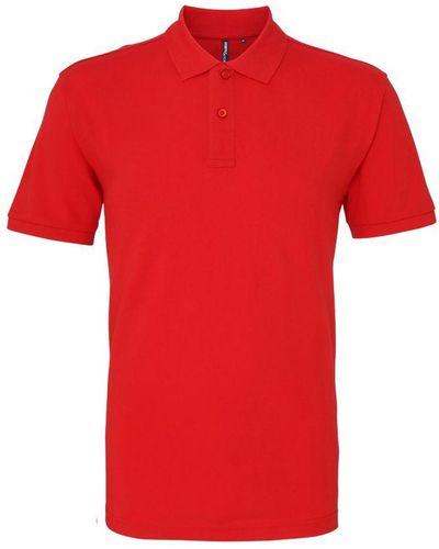 Asquith & Fox Poloshirt Met Korte Mouwen (rood)