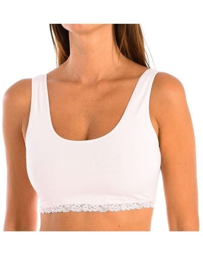 Janira Fresh Top With Wide Straps And Elastic Fabric 1032348 - White