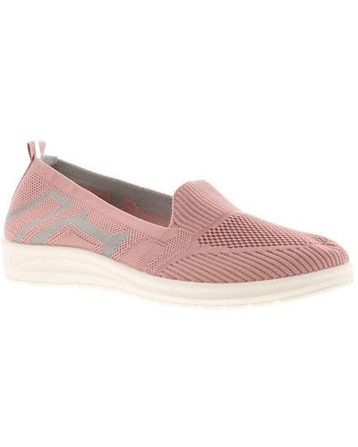 Platino Flat Shoes Knit Slip On - Pink