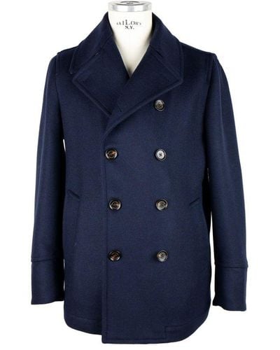 Aquascutum Classic Double-breasted Wool Jacket - Blue