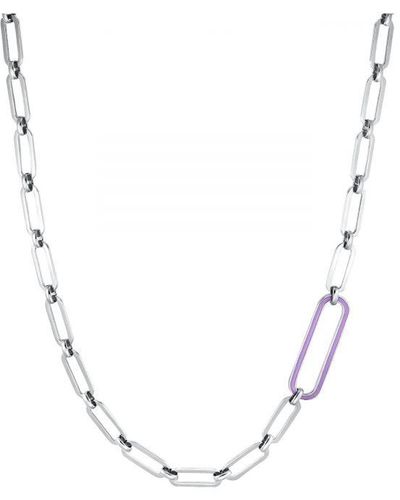 S.oliver Chain With Pendant For Ladies, Stainless Steel - Metallic