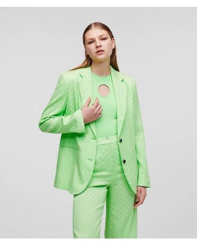 Karl Lagerfeld Hun'S Pick Monogram Blazer - Green