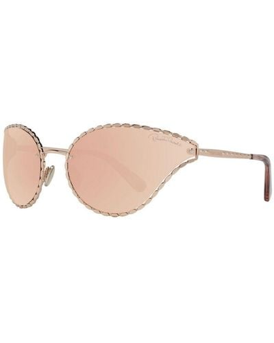 Roberto Cavalli Mirrored Oval Sunglasses - White