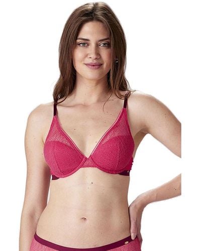 Pretty Polly Delicate Lace Underwired T-Shirt Bra - Pink