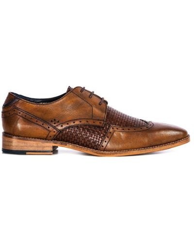 Goodwin Smith Marcus Interwoven Derby Leather - Brown