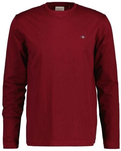 GANT Shield Long Sleeve T-shirt - Red