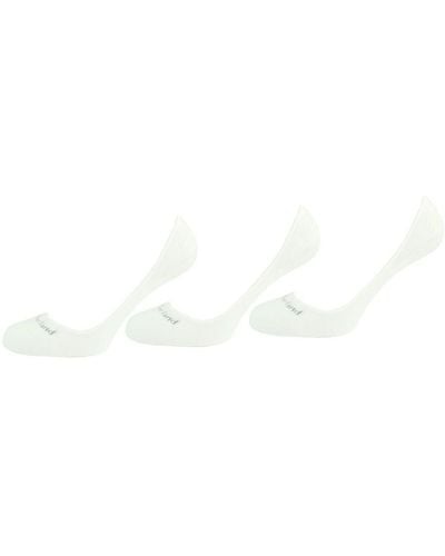 Timberland 3-Pack Logo Boat Shoe Liner Socks A17N3 100 Cotton - White