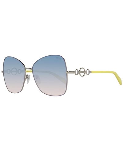 Emilio Pucci Zilveren Zonnebril Voor Vrouwenvrouw - Blauw