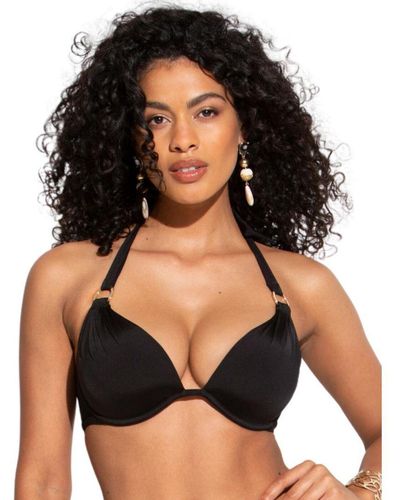 Pour Moi 20910 Samoa Boost Padded Underwired Top - Black