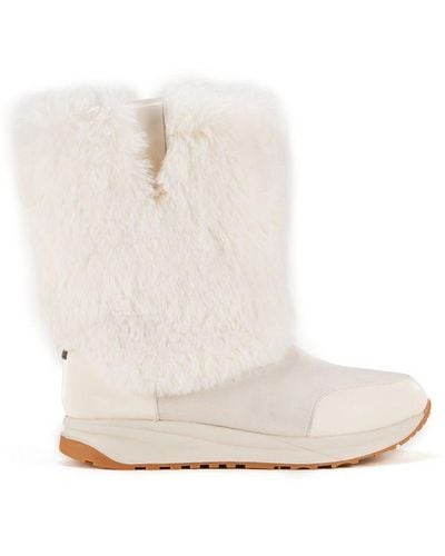 Australia Luxe Zhinu Satin Pale Boots - White