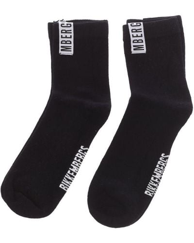 Bikkembergs Pack-2 Quarter Socks Mid-Rise Bk055 - Black