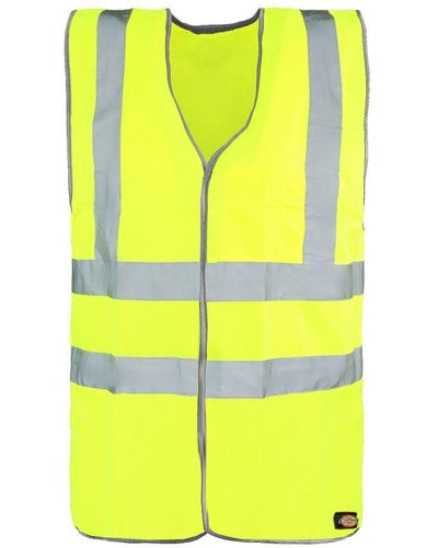 Dickies Hi-Vis Highway Safety Reflective Vest - Yellow